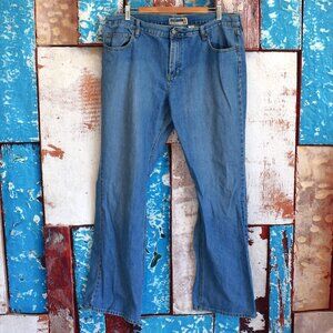 Y2K Old Navy Boot Cut Just Below Waist Jeans Regular Stretch 18 LONG Medium Wash